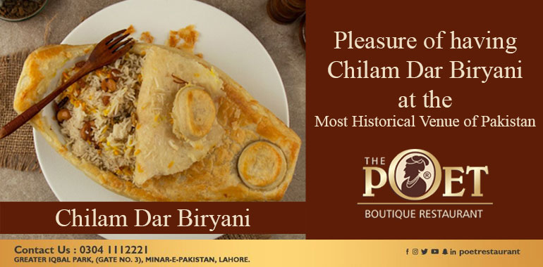 Chilam Dar Birtyani The Poet Restaurant Lahore